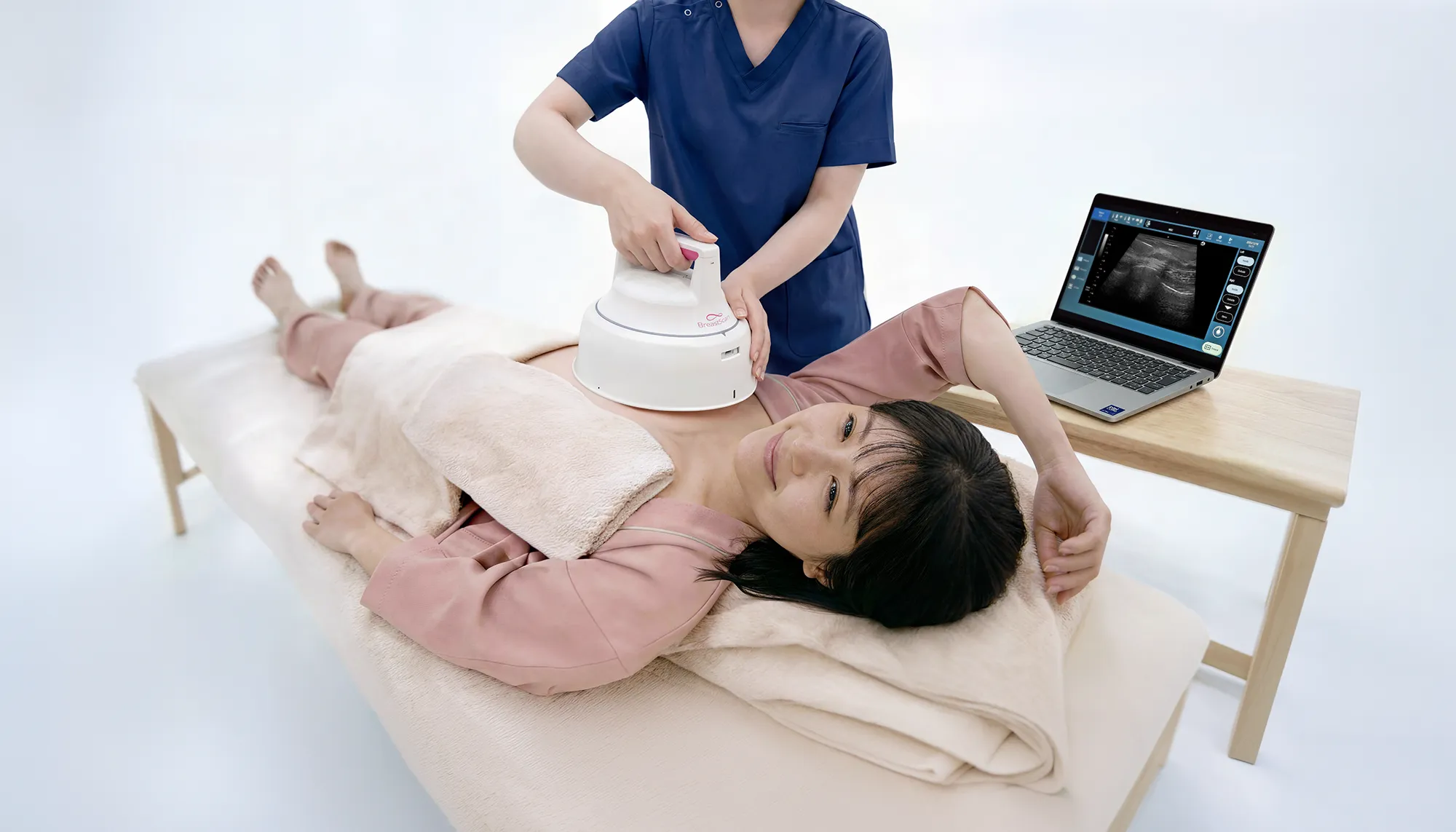 乳房エコー検査システム BreastScan 使用イメージ